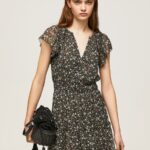 Women Multi Pepe Jeans Floral Chiffon Dress 60J40171