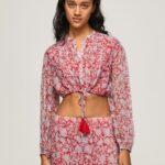 Women Multi Pepe Jeans Floral Print Cropped Fit Blouse 60J40363