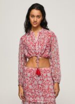 Women Multi Pepe Jeans Floral Print Cropped Fit Blouse 60J40363