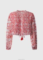 Women Multi Pepe Jeans Floral Print Cropped Fit Blouse 60J40363 - Image 5