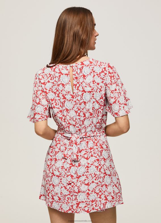 Women Multi Pepe Jeans Floral Print Short Jumpsuit 60J40168 - Image 4
