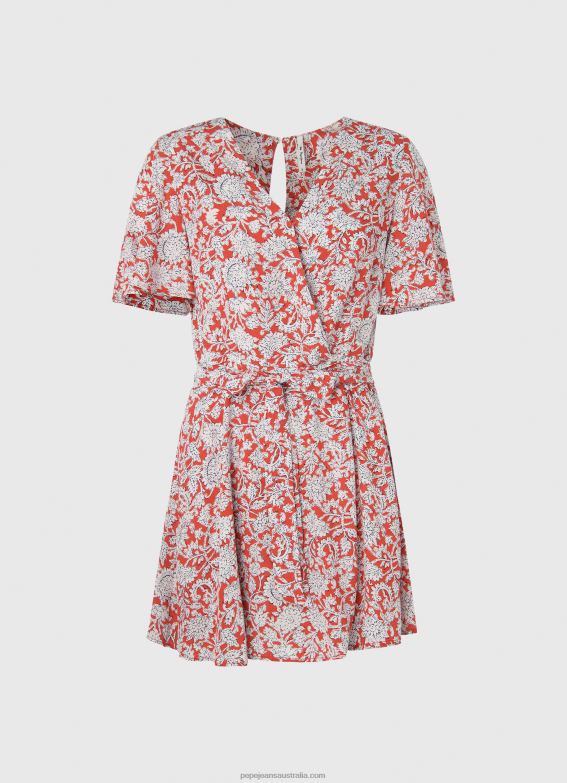 Women Multi Pepe Jeans Floral Print Short Jumpsuit 60J40168 - Image 5