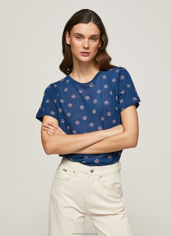 women_multi_pepe_jeans_floral_print_t_shirt_60j40444.jpg Women Multi Pepe Jeans Floral Print T-Shirt 60J40444 - Image 1