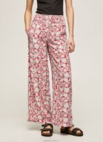 Women Multi Pepe Jeans Floral Print Wide Trousers 60J40304 - Image 2