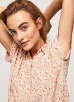 Women Multi Pepe Jeans Floral Short Sleeved Shirt 60J40356 - Image 3