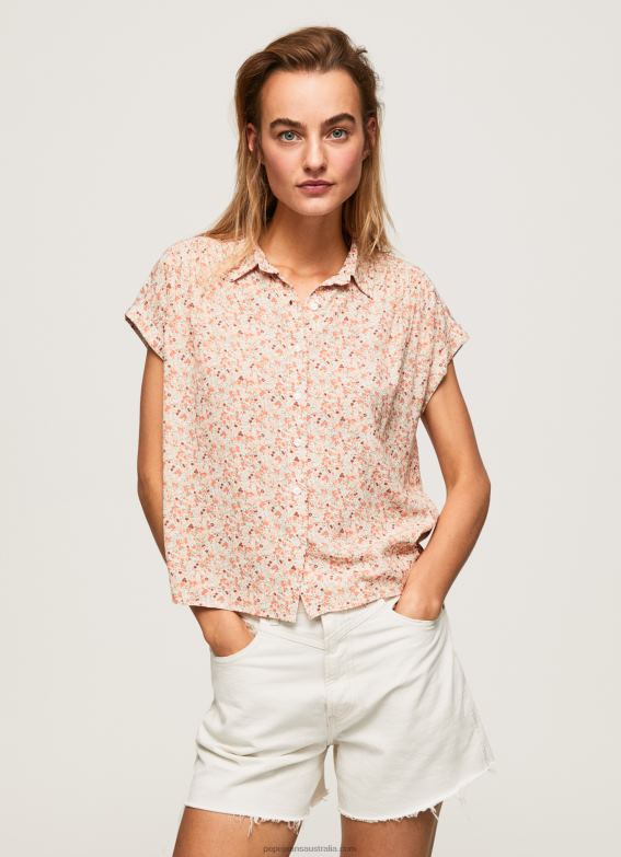 women_multi_pepe_jeans_floral_short_sleeved_shirt_60j40356.jpg Women Multi Pepe Jeans Floral Short Sleeved Shirt 60J40356 - Image 1