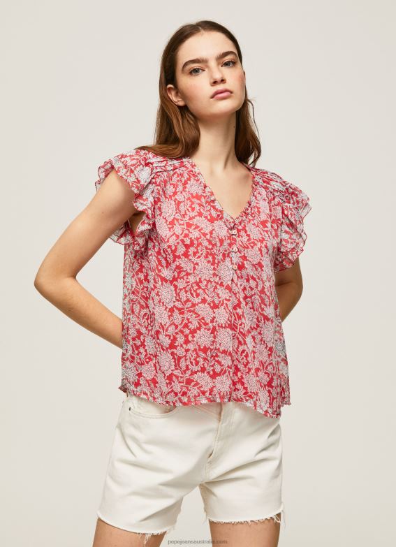women_multi_pepe_jeans_flower_printed_blouse_60j40372.jpg Women Multi Pepe Jeans Flower Printed Blouse 60J40372 - Image 1