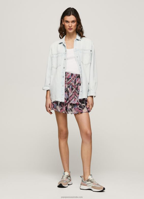 women_multi_pepe_jeans_flowing_skirt_with_frills_60j40494.jpg Women Multi Pepe Jeans Flowing Skirt With Frills 60J40494 - Image 1
