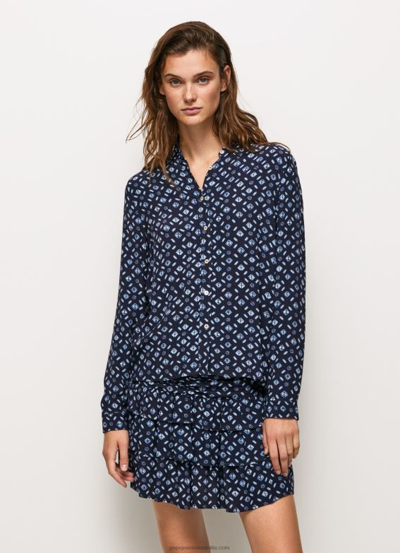 women_multi_pepe_jeans_geometric_print_blouse_60j40357.jpg Women Multi Pepe Jeans Geometric Print Blouse 60J40357 - Image 1