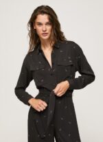 Women Multi Pepe Jeans Long Paisley Dungarees 60J40156 - Image 3