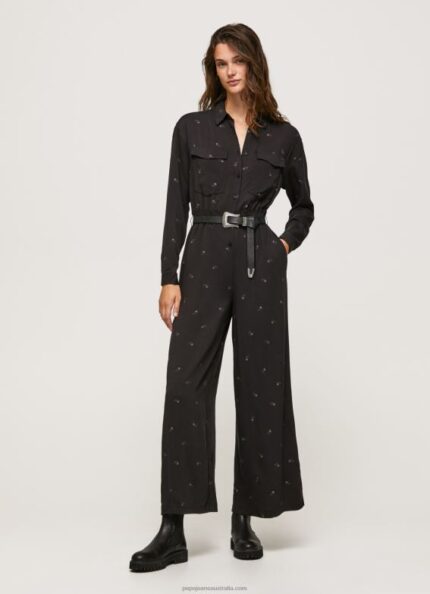Women Multi Pepe Jeans Long Paisley Dungarees 60J40156