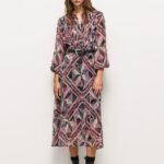 Women Multi Pepe Jeans Midi Dress With Paisley Details 60J40180