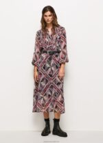 Women Multi Pepe Jeans Midi Dress With Paisley Details 60J40180