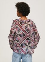 Women Multi Pepe Jeans Paisley Print Blouse With Ruffles 60J40376 - Image 4