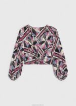 Women Multi Pepe Jeans Paisley Print Cropped Fit Top 60J40377 - Image 5