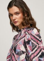 Women Multi Pepe Jeans Patchwork Cotton Jumper 60J40277 - Image 2