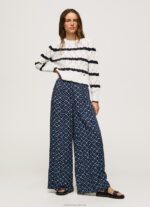 Women Multi Pepe Jeans Printed Wide Trousers 60J40300 - Image 2