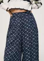 Women Multi Pepe Jeans Printed Wide Trousers 60J40300 - Image 4