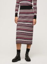 Women Multi Pepe Jeans Ribbed Midi Skirt 60J40501 - Image 2