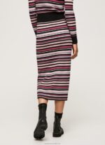 Women Multi Pepe Jeans Ribbed Midi Skirt 60J40501 - Image 4