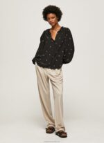 Women Multi Pepe Jeans Ruffled Paisley Blouse 60J40329 - Image 2