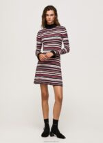Women Multi Pepe Jeans Short Striped Knit Dress 60J40174 - Image 2