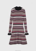 Women Multi Pepe Jeans Short Striped Knit Dress 60J40174 - Image 5