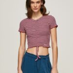 Women Multi Pepe Jeans Striped Print T-Shirt 60J40442