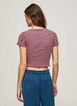 Women Multi Pepe Jeans Striped Print T-Shirt 60J40442 - Image 4