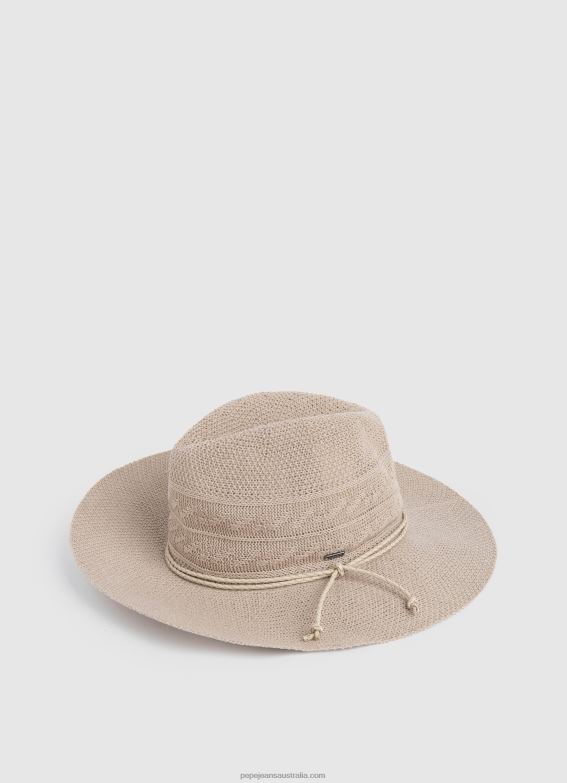 women_natural_pepe_jeans_breathable_wide_brimmed_hat_60j40775.jpg Women Natural Pepe Jeans Breathable Wide-Brimmed Hat 60J40775 - Image 1