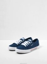 Women Navy Pepe Jeans Brady Basic Sneakers 60J40637 - Image 2