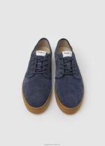 Women Navy Pepe Jeans Colin Shoe Leather Sneakers 60J40638 - Image 2