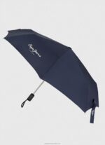 Women Navy Pepe Jeans Ned Folding Automatic Umbrella 60J40790