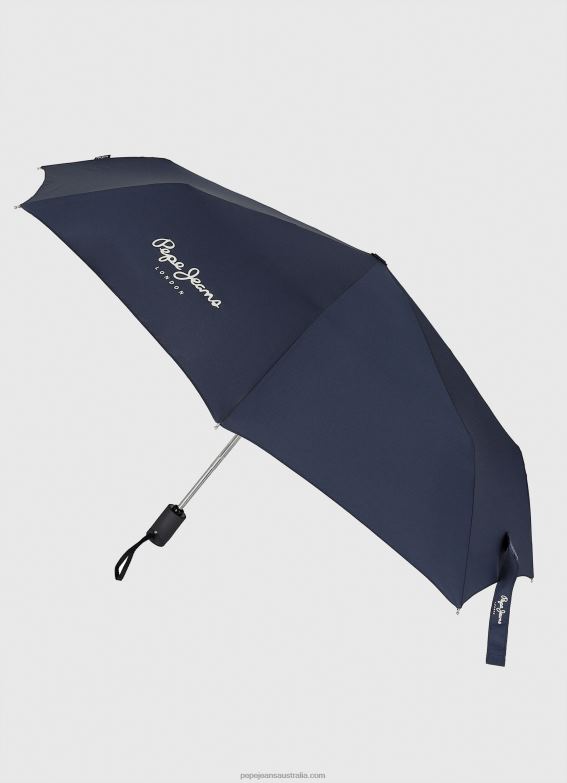 women_navy_pepe_jeans_ned_folding_automatic_umbrella_60j40790.jpg Women Navy Pepe Jeans Ned Folding Automatic Umbrella 60J40790 - Image 1