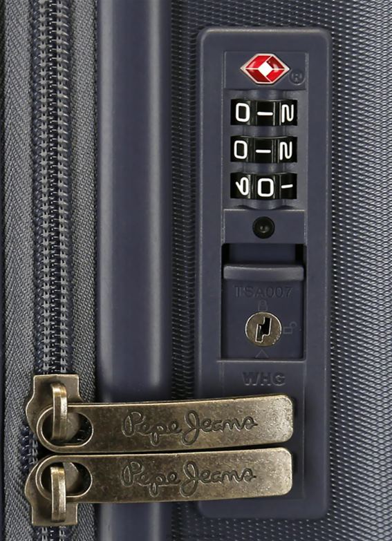 Women Navy Pepe Jeans Trolley Abs 55Cm. Highlight Hard Suitcase 60J40757 - Image 5