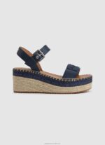 Women Navy Pepe Jeans Witney Brand Wedge Sandals 60J40650