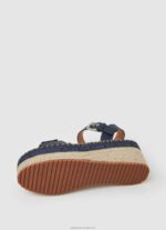Women Navy Pepe Jeans Witney Brand Wedge Sandals 60J40650 - Image 5