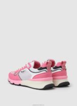 Women Neon Pink Pepe Jeans Brit Pro Neon Combined Sneakers 60J40577 - Image 4