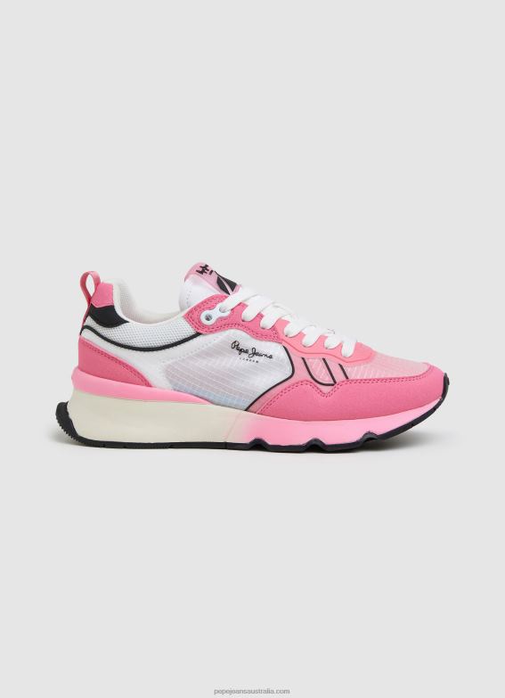 women_neon_pink_pepe_jeans_brit_pro_neon_combined_sneakers_60j40577.jpg Women Neon Pink Pepe Jeans Brit Pro Neon Combined Sneakers 60J40577 - Image 1