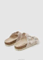 Women Nude Pepe Jeans Oban Etnic Leather Sandals 60J40672 - Image 4