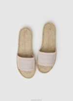 Women Nude Pepe Jeans Siva Berry Leather Sandals 60J40681 - Image 2