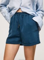 Women Ocean Pepe Jeans Paper Bag Fit Shorts 60J40507 - Image 3