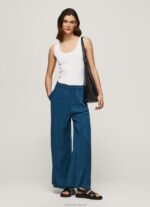 Women Ocean Pepe Jeans Paper Bag Wide Trousers 60J40302
