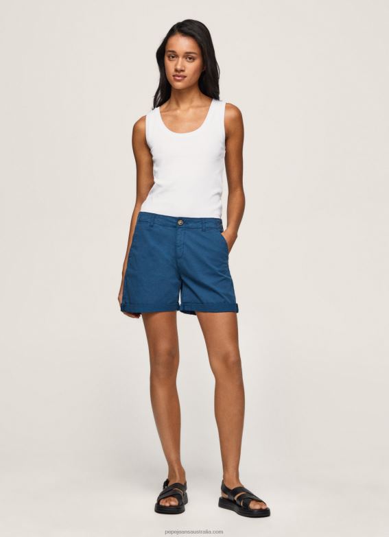 women_ocean_pepe_jeans_regular_fit_chino_shorts_60j40523.jpg Women Ocean Pepe Jeans Regular Fit Chino Shorts 60J40523 - Image 1