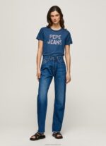 Women Ocean Pepe Jeans Strass Print Logo T-Shirt 60J40443 - Image 2