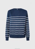 Women Ocean Pepe Jeans Striped Print Cotton Jersey 60J40237 - Image 5