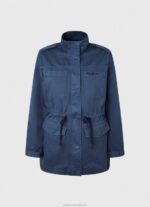 Women Ocean Pepe Jeans Union Jack Print Cotton Parka 60J40127 - Image 4
