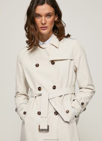 Women Off Lace Pepe Jeans Classic Twill Trench Coat 60J40106