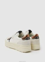 Women Off White Pepe Jeans Kore Retry Leather Sneakers 60J40571 - Image 4