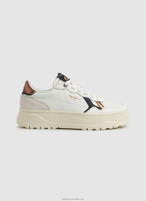 women_off_white_pepe_jeans_kore_retry_leather_sneakers_60j40571.jpg Women Off White Pepe Jeans Kore Retry Leather Sneakers 60J40571 - Image 1